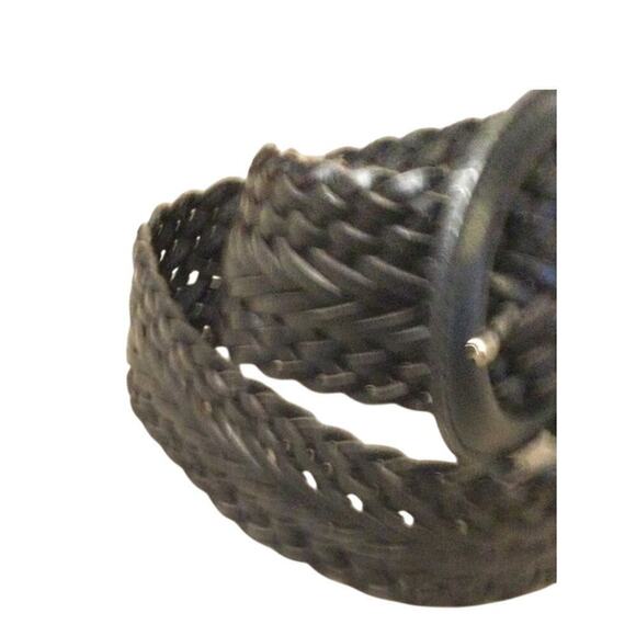 Vtg Womens Braided Leather Belt Size S Black Classic Preppy Western Retro 80s - Picture 5 of 10